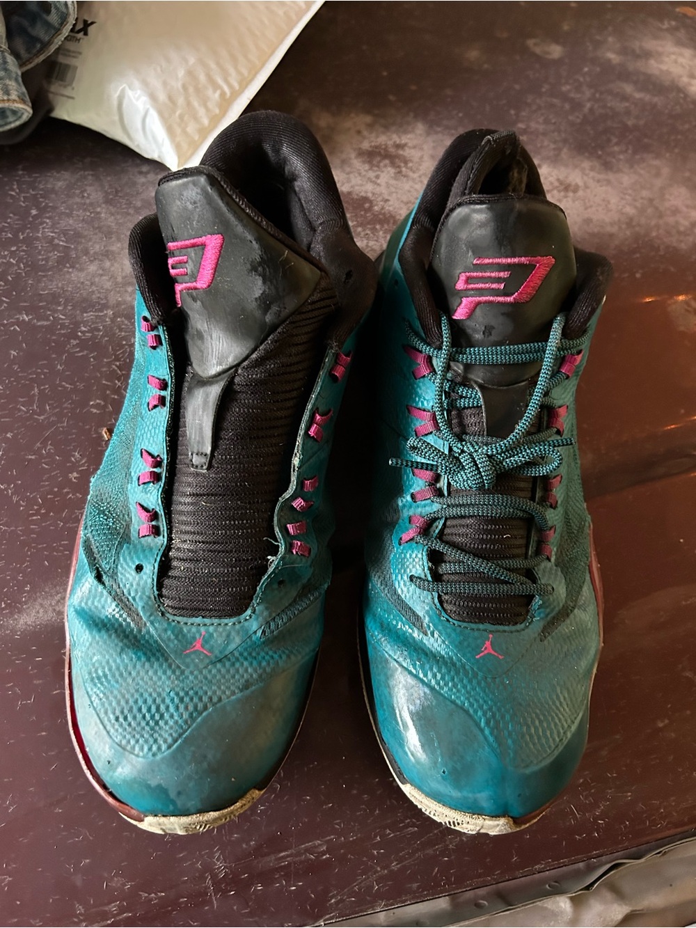 Jordan Teal and Pink Men's Athletic Basketball Shoes Fly3 Riverwalk